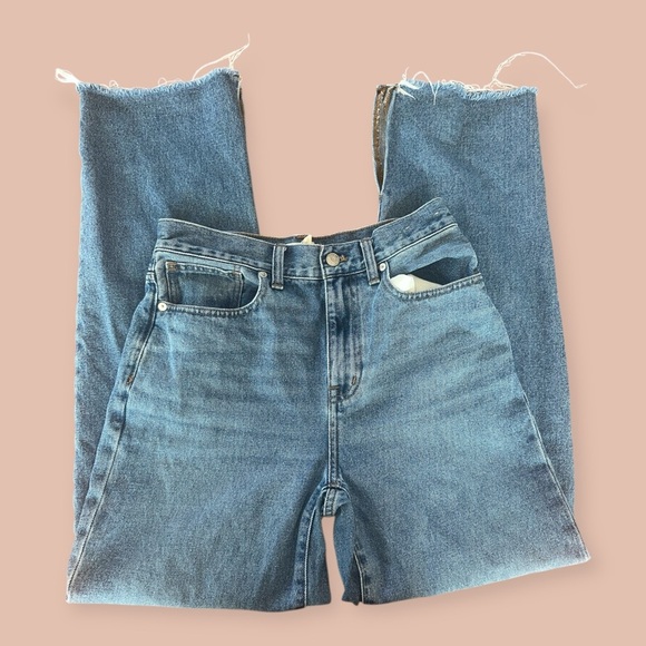 Madewell Denim - Madewell women’s baggy straight Blue Straight Leg Jeans size 27